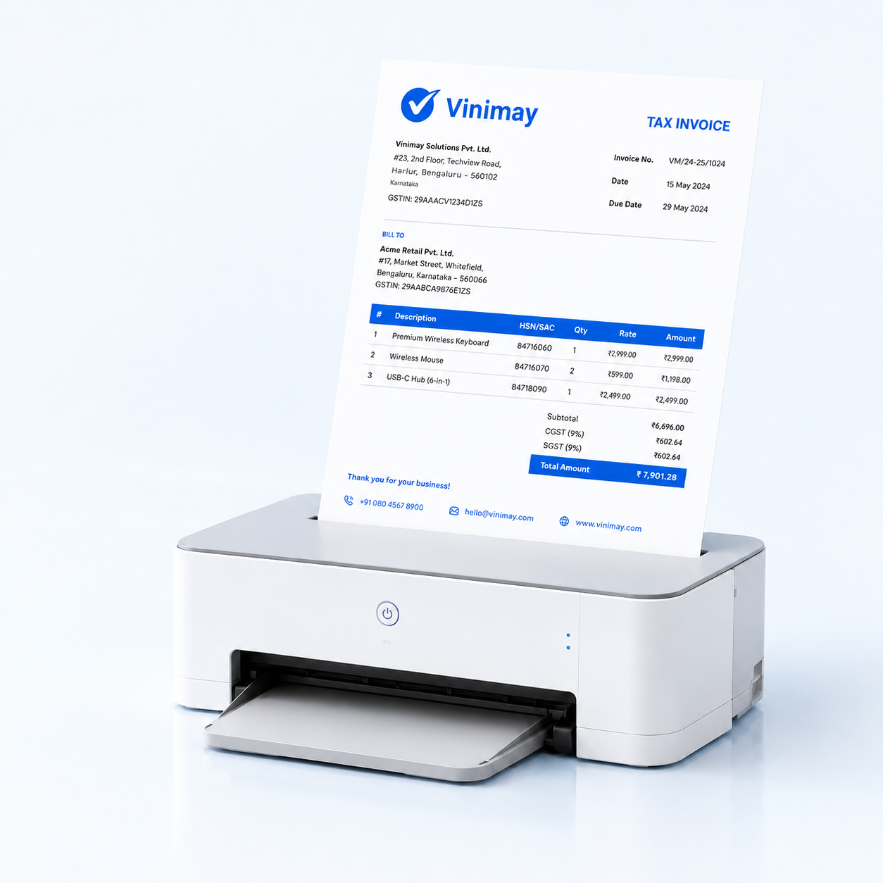 Vinimay invoice printing preview